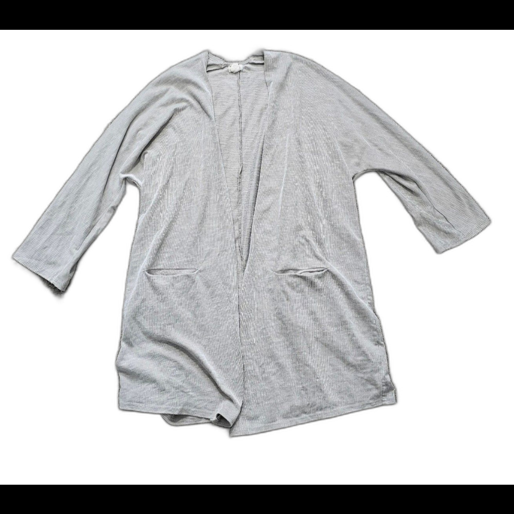 Anthropologie Donni Cardigan Womens Cardigan Sleeve Open Front Jacket OSFA Gray